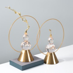 Everyday desktop decor for the living room, light luxury transparent gourd ornaments, porch decoration
