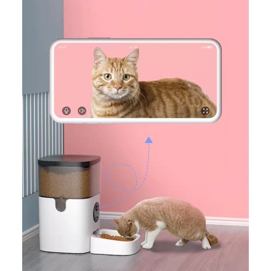 Automatic pet cat feeder, timing, adjustable smart feeder, pet food bowl, drinking water all in one machine