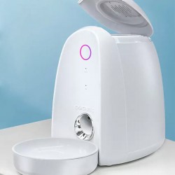 Small mini automatic feeder, remote control, intelligent timing cat food feeding machine for cats and other pets