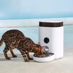 Pets dog cat intelligent automatic feeder, mixing, feeding bowl, remote control tracking feeding machine