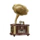 Retro phonograph, antique decoration for living room, vinyl record player, old fashioned creative design record music player