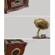 Retro phonograph, antique decoration for living room, vinyl record player, old fashioned creative design record music player