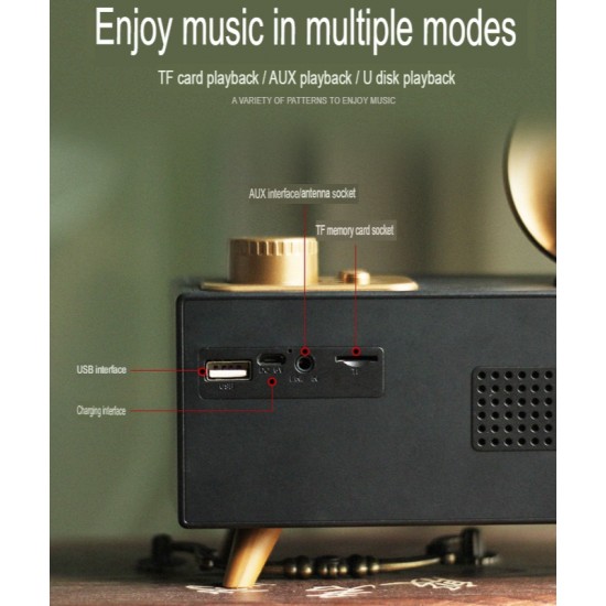 Wireless Bluetooth speaker, bulky portable outdoor radio, can be connected to mobile phone, computer, high sound quality, retro small radio