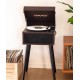 Floor standing retro phonograph, Scandinavian vintage vinyl record phonograph, multifunctional music player	