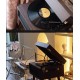 Floor standing retro phonograph, Scandinavian vintage vinyl record phonograph, multifunctional music player	