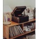 Floor standing retro phonograph, Scandinavian vintage vinyl record phonograph, multifunctional music player	