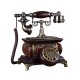 Old antique telephone, solid wood, European retro home telephone, stylish home phone