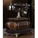Old antique telephone, solid wood, European retro home telephone, stylish home phone