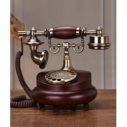 European style retro old-fashioned rotary phone, American antique home landline creative phone