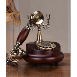 European style retro old-fashioned rotary phone, American antique home landline creative phone