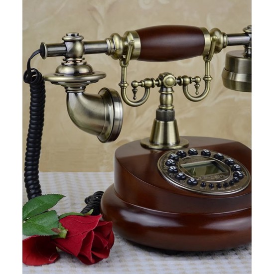 European style retro old-fashioned rotary phone, American antique home landline creative phone