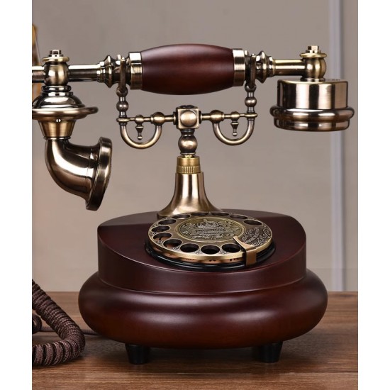 European style retro old-fashioned rotary phone, American antique home landline creative phone
