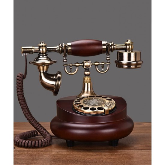 European style retro old-fashioned rotary phone, American antique home landline creative phone