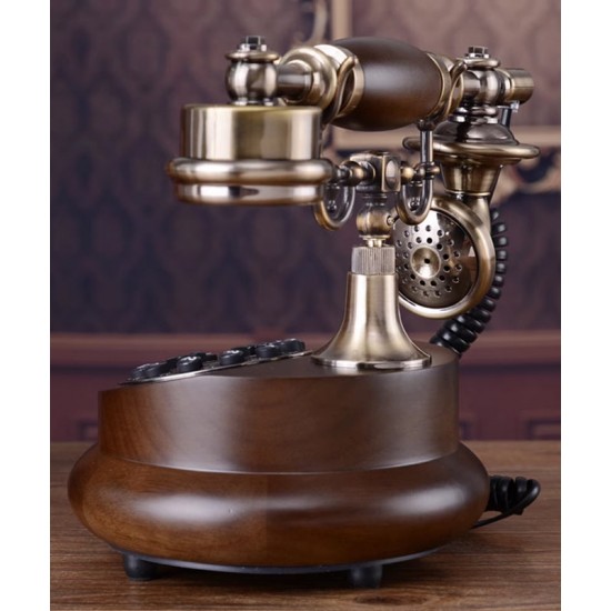 European style retro old-fashioned rotary phone, American antique home landline creative phone
