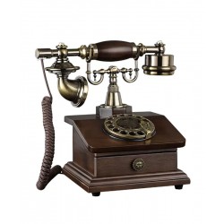 European style retro antique telephone, antique old-fashioned dial-up telephone, landline telephone for home