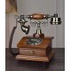 European style retro antique telephone, antique old-fashioned dial-up telephone, landline telephone for home