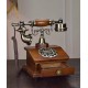 European style retro antique telephone, antique old-fashioned dial-up telephone, landline telephone for home