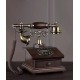 European style retro antique telephone, antique old-fashioned dial-up telephone, landline telephone for home