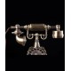 Classic elegance, antique European old fashioned telephone, creative wired landline phone for retro home fashion