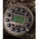 Classic elegance, antique European old fashioned telephone, creative wired landline phone for retro home fashion