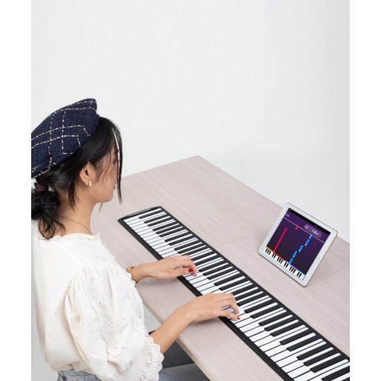 Portable multi-function folding piano for adults and children, Hand Piano 88 Keys Professional Soft Keyboard Electronic Piano for Beginners