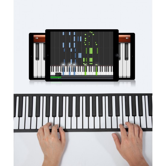 Portable multi-function folding piano for adults and children, Hand Piano 88 Keys Professional Soft Keyboard Electronic Piano for Beginners