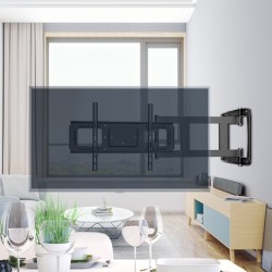 Telescopic rotating wall-mounted folding mobile universal shelf, universal 75-inch TV holder
