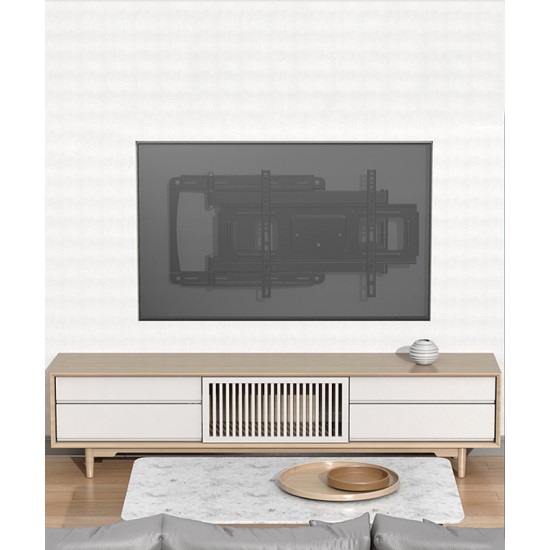 Telescopic rotating wall-mounted folding mobile universal shelf, universal 75-inch TV holder
