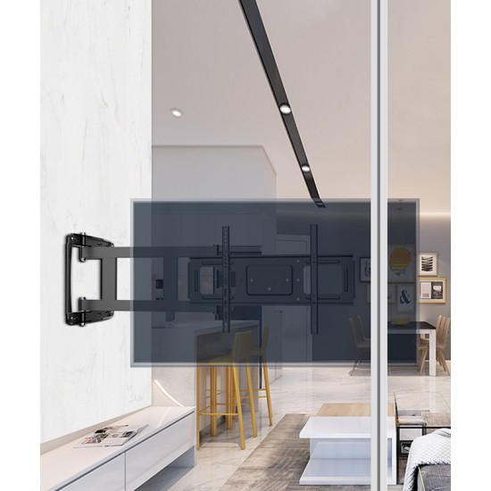 Telescopic rotating wall-mounted folding mobile universal shelf, universal 75-inch TV holder
