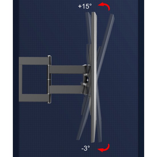 Telescopic rotating wall-mounted folding mobile universal shelf, universal 75-inch TV holder