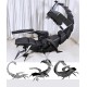 Scorpion design computer integrated gaming table and chair, comfortable computer accessory for home, office