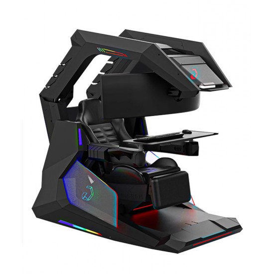 Gaming room computer cockpit, one-piece gaming chair, cockpit for e-sports room