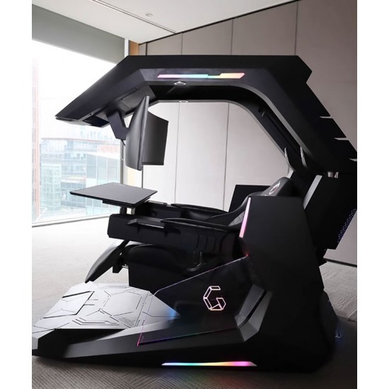 Gaming room computer cockpit, one-piece gaming chair, cockpit for e-sports room
