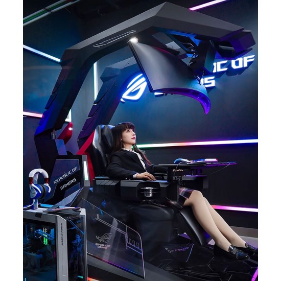 Gaming room computer cockpit, one-piece gaming chair, cockpit for e-sports room
