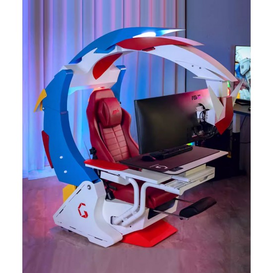 Space capsule design, e-sports computer cockpit, gaming table and chair, gaming cabinet cockpit