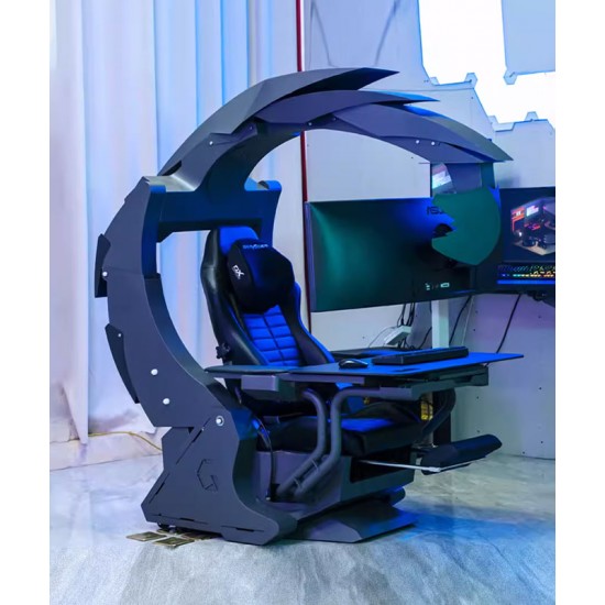 Space capsule design, e-sports computer cockpit, gaming table and chair, gaming cabinet cockpit