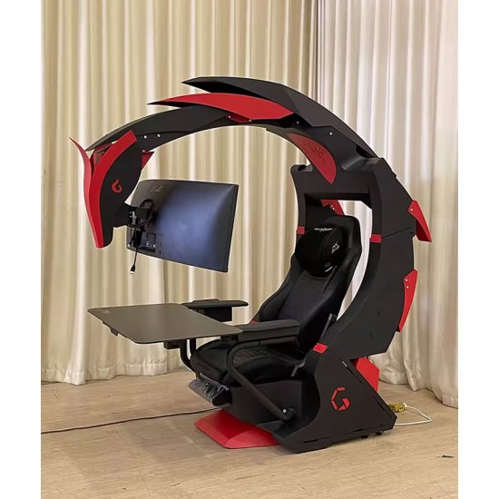 Space capsule design, e-sports computer cockpit, gaming table and chair, gaming cabinet cockpit