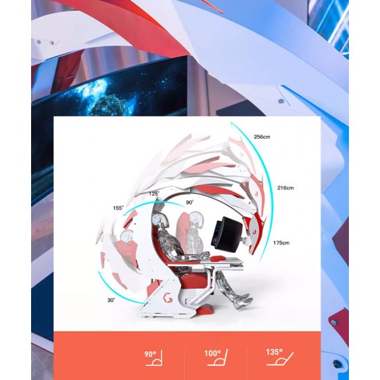 Space capsule design, e-sports computer cockpit, gaming table and chair, gaming cabinet cockpit