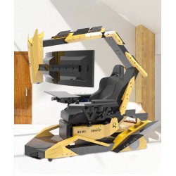 Multifunctional computer cockpit, ergonomic seat with integrated gaming seat