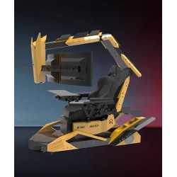 Multifunctional computer cockpit, ergonomic seat with integrated gaming seat
