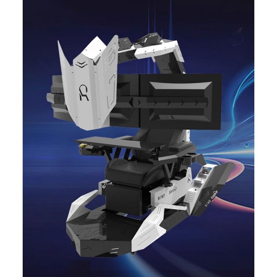 Multifunctional computer cockpit, ergonomic seat with integrated gaming seat