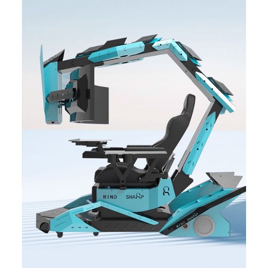 Multifunctional computer cockpit, ergonomic seat with integrated gaming seat