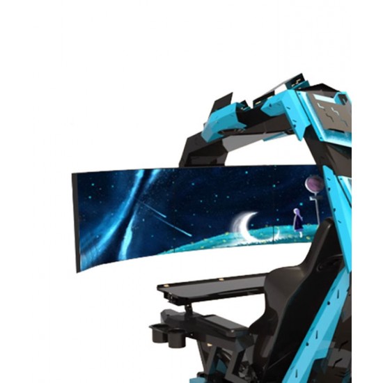 Multifunctional computer cockpit, ergonomic seat with integrated gaming seat