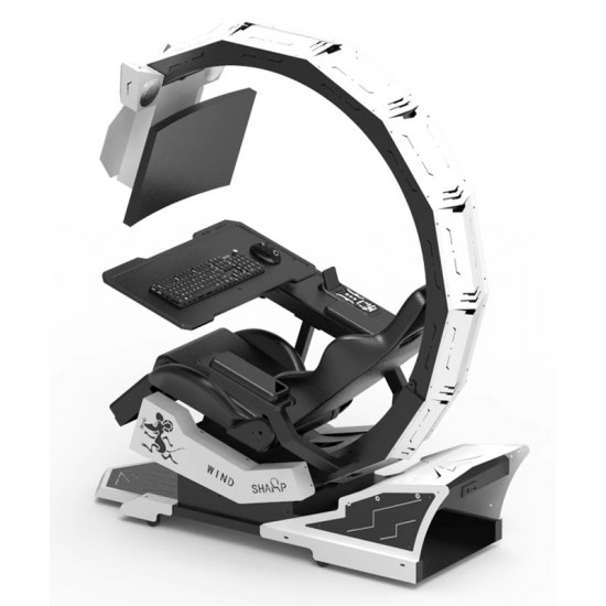 Modern computer cockpit, gaming chair, all in one office chair, multifunctional cockpit
