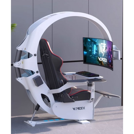 Computer chair, computer cockpit, integrated gaming table, computer cockpit for office, gamer room