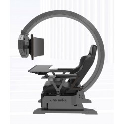 Computer cockpit, integrated table and chair, ideal computer chair, gamer chair