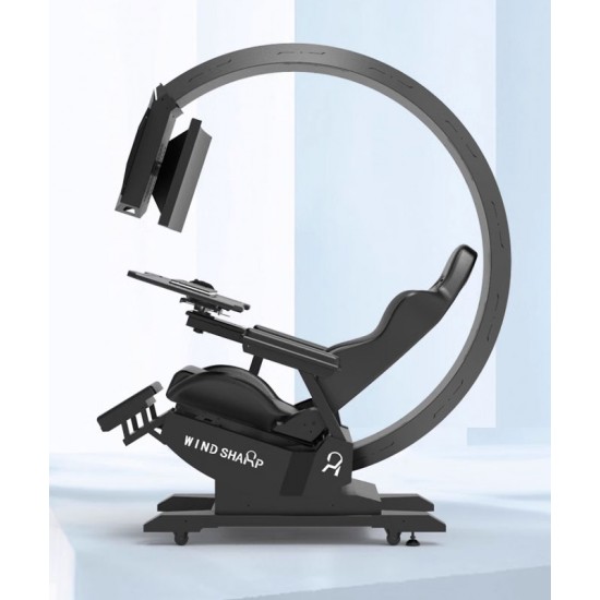 Computer cockpit, integrated table and chair, ideal computer chair, gamer chair