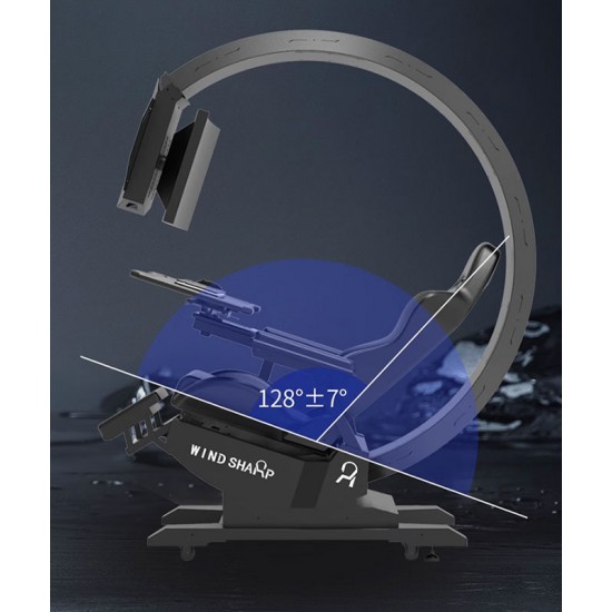 Computer cockpit, integrated table and chair, ideal computer chair, gamer chair