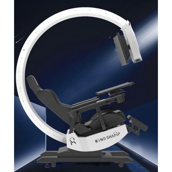 Computer cockpit, integrated table and chair, ideal computer chair, gamer chair