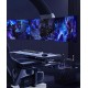 Computer cockpit, integrated table and chair, ideal computer chair, gamer chair